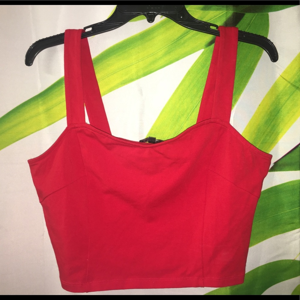 💋Bright Red Crop Top💋